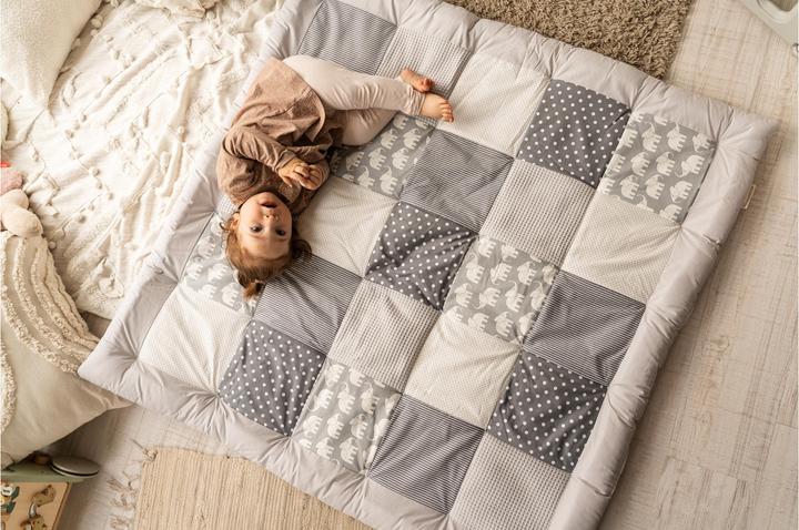 Immagine prodotto Ullenboom Coperta gattonante elefanti grigi 120 x 120 cm