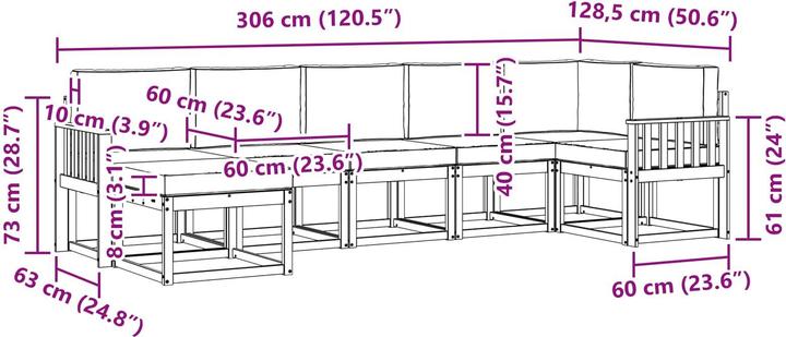 Produktbild vidaXL Outdoor-Sofa