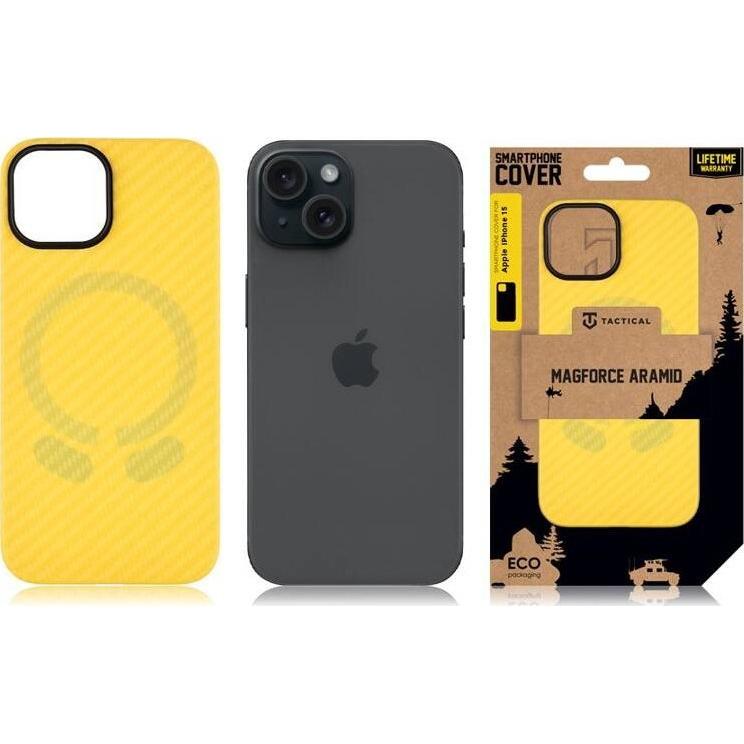 Thumbnail - Tactical MagForce Aramid Industrial Limited Edition for Apple iPhone 15 (Apple iPhone 15), Smartphone Hülle, Gelb