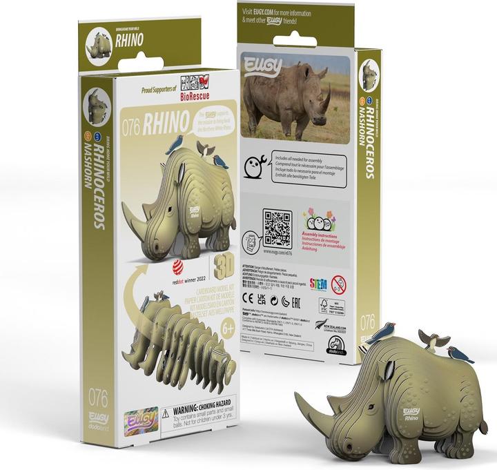 Produktbild Eugy Nashorn - 3D Karton Figuren Modellbausatz