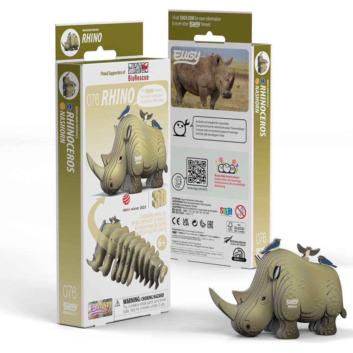 Eugy Nashorn - 3D Karton Figuren Modellbausatz