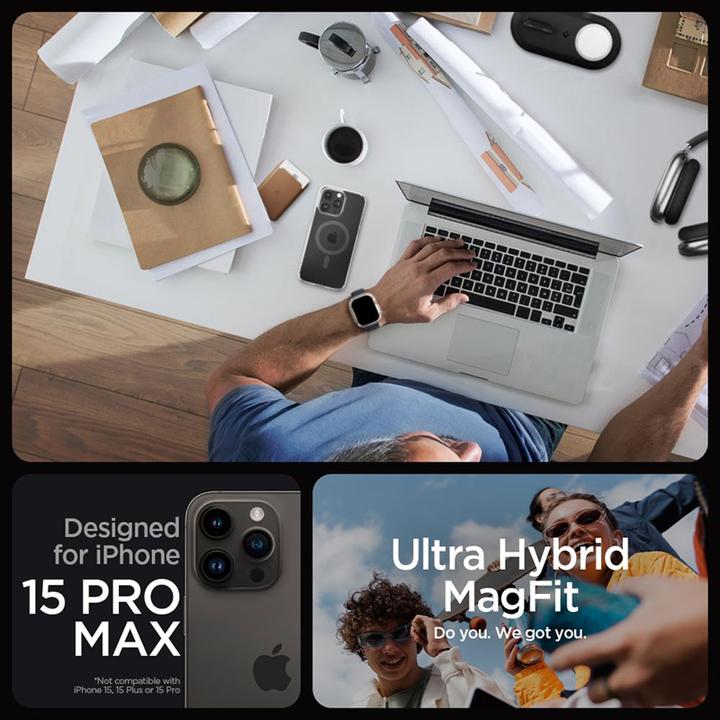 Produktbild Spigen Ultra Hybrid MAG iPhone 15 Pro Max 6,7" Magsafe grafitowy/graphite ACS06577 (Apple iPhone 15 Pro Max)