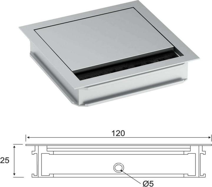 Produktbild Bachmann Loop Square (Kabeldurchlass, 12 cm)
