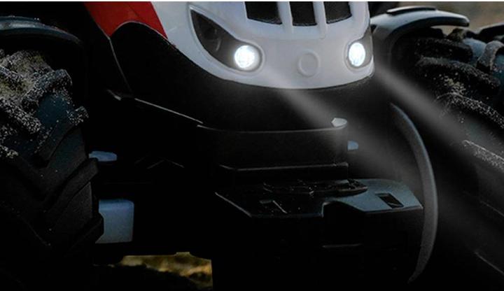 Immagine prodotto Amewi Trattore Rc Con Carro Bestiame, Suoni E Luci, 1:24 Rtr (RTR pronto all'uso)
