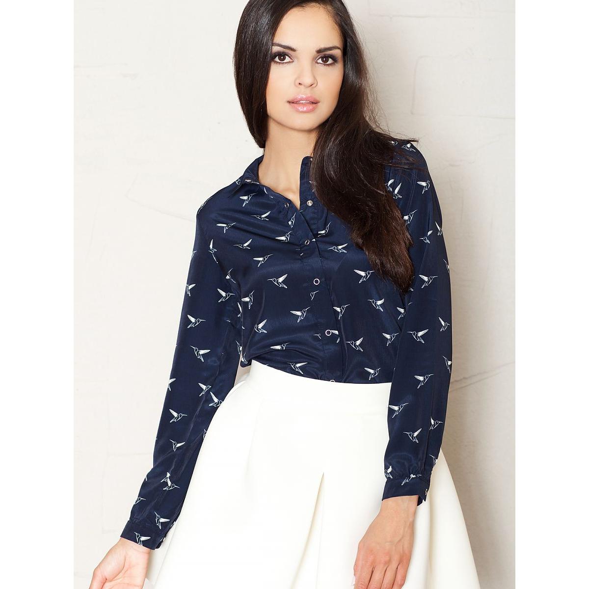Figl, Damen, Hemd, Langarm Hemd, Blau, (S)