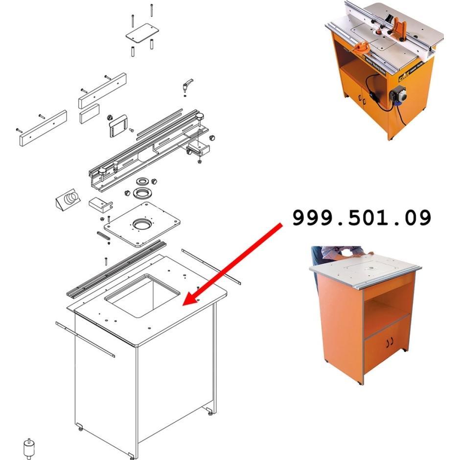 CMT 999.501.09 Robuste und solide Arbeitsplatte aus Phenolharz (44774642)