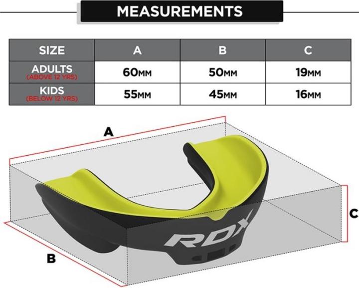 Actual product image Rdx Mouth Guard Junior below 12 years (One size)