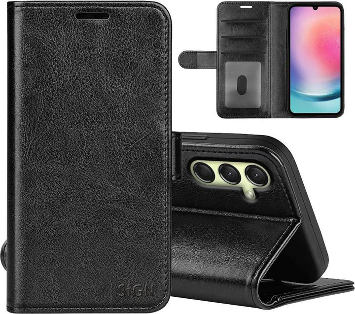 SIGN Wallet Case for Samsung Galaxy A16 - Black (Samsung Galaxy A16)