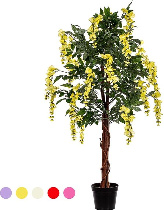 Immagine prodotto Plantasia Pianta artificiale Glicine giallo 120 cm (120 cm)