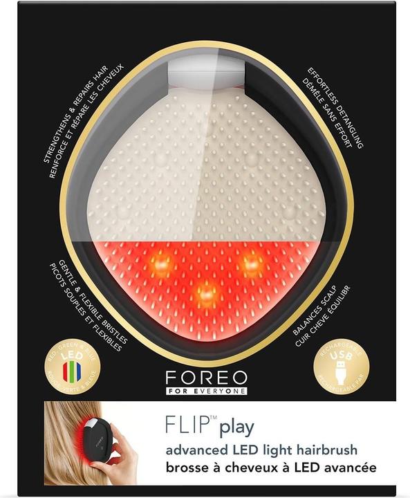 Produktbild Foreo - FLIP Play Advanced hairbrush with LED light - Variant: Midnight Magic!