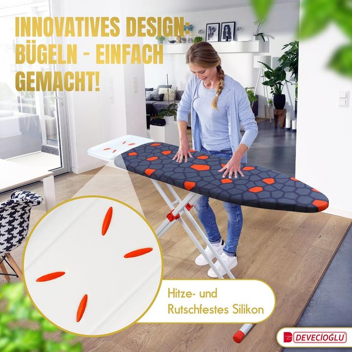 Produktbild Harbinger Bügelbrett, Bügeleisen Ablage, Bügelbrettbezug 36X114cm, Höhe 50-80cm, Schwarz (114 x 36 cm)