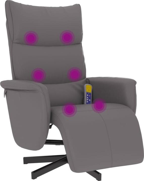 Produktbild VidaXL Massagesessel mit Fussteil Grau Kunstleder,Farbe