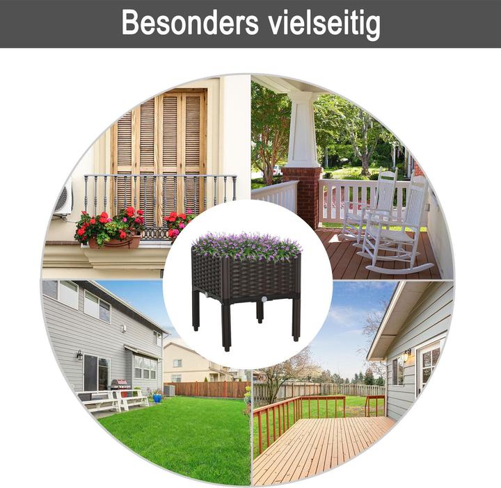 Produktbild Outsunny Hochbeet in Rattan-Optik