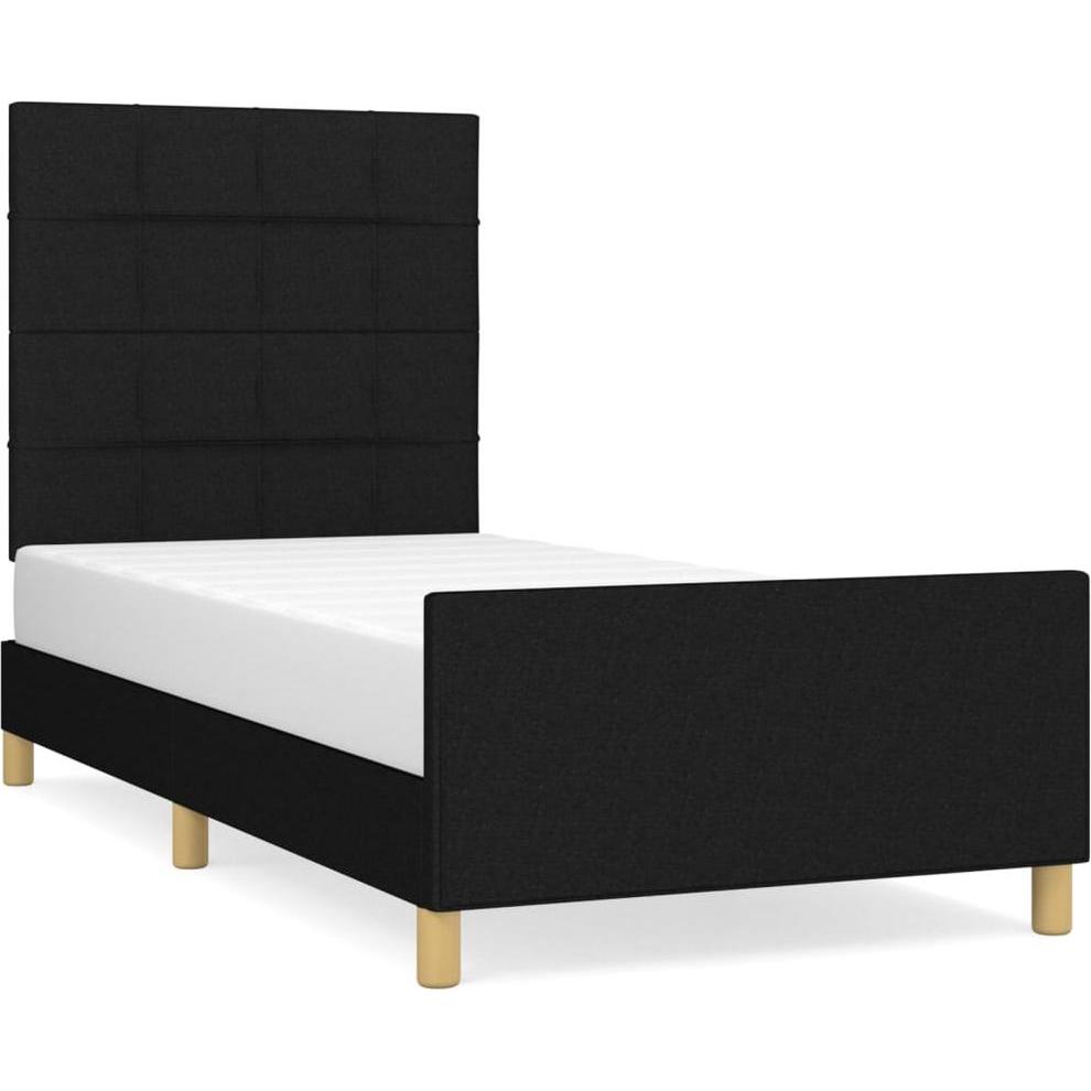 VidaXL, Bett, Bettgestell mit Kopfteil Stoff (120 x 190 cm)