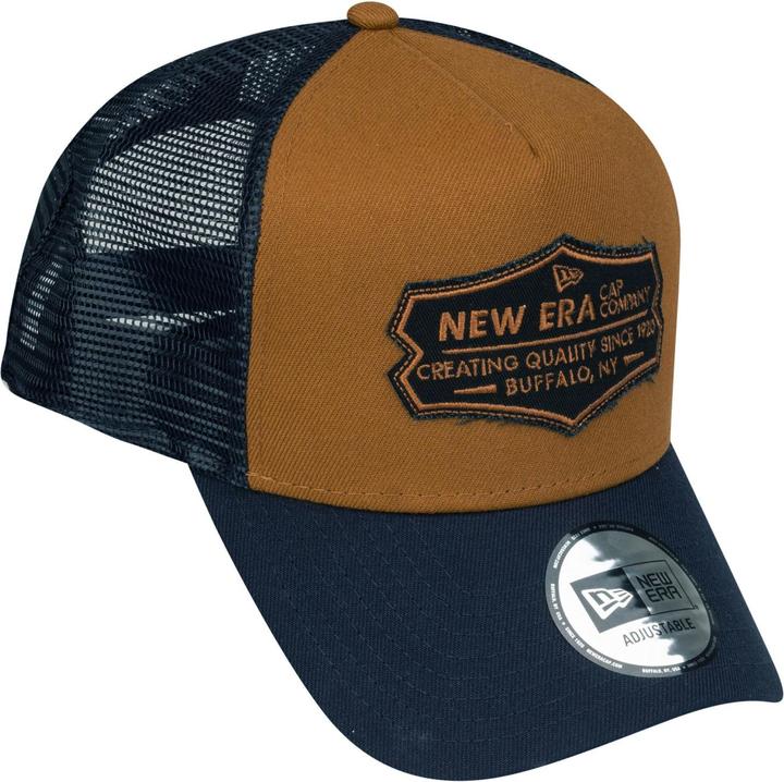 Produktbild New Era Adjustable Trucker Cap - RETRO PATCH navy / peanut (One Size)