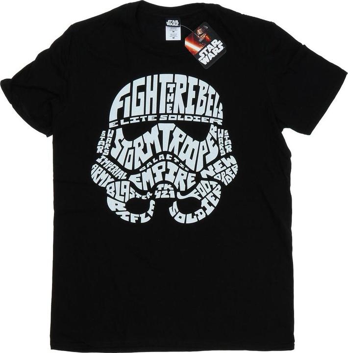 Immagine prodotto Star Wars Stormtrooper Text Head Maglietta Uomo (3XL)
