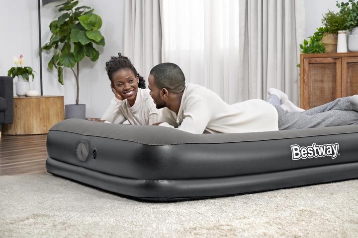 Image du produit Bestway Matelas gonflable 2 places Queen Tritech avec pompe USB intégrée 2,03 m x 1,52 m x 36 cm