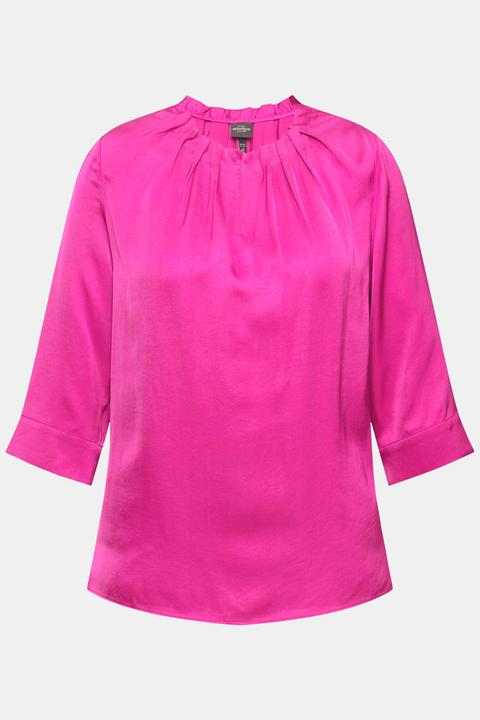 Immagine prodotto Ulla Popken Blusa con scollo arricciato e maniche a 3/4 (60)