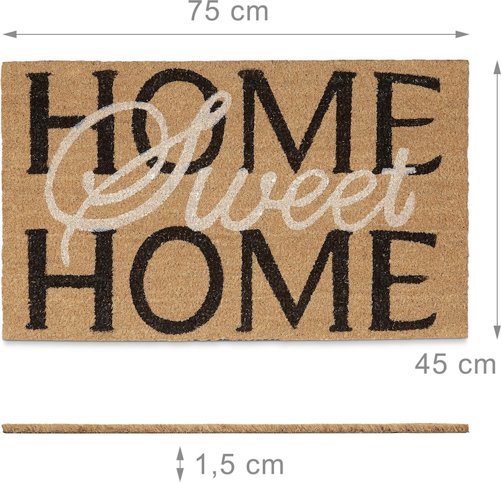 Immagine prodotto Relaxdays Zerbino in cocco (75 x 45 x 1,5 cm)