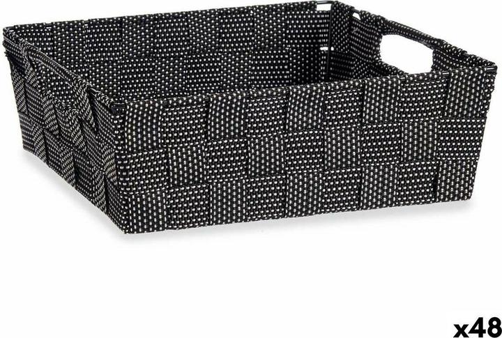 Kipit Basket 79810 Black Cloth 3 L 23 x 8 x 27 cm Braiding (48 Units) (23 cm)