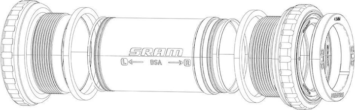Actual product image Sram Bottom Bracket Spacer Kit DUB