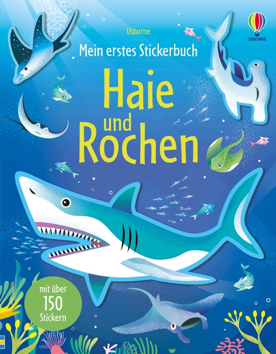 Produktbild Mein erstes Stickerbuch: Haie und Rochen (Deutsch, Amanda Shufflebotham, 2024)