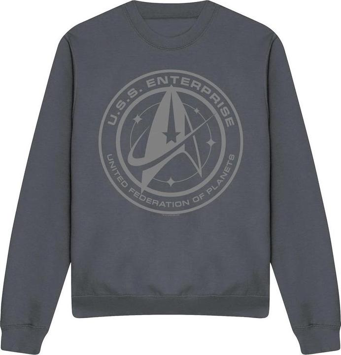 Actual product image Universal Textiles Unisex Adult Enterprise Crest Sweatshirt (M)