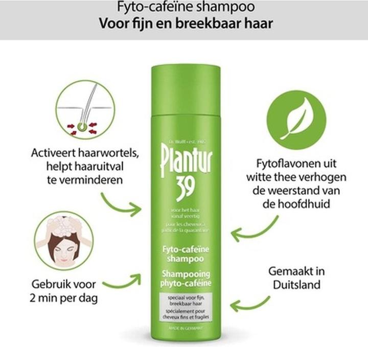 Produktbild Plantur 39 Phyto-Coffein Shampoo für feines Haar 250ml (250 ml, Flüssiges Shampoo)