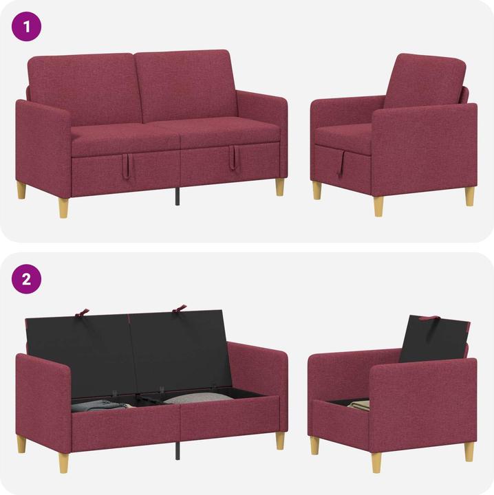 Produktbild vidaXL Sofa Set (1-Sitzer, 2-Sitzer)