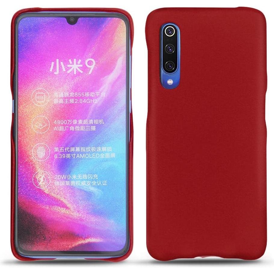 Noreve Lederschutzhülle (Xiaomi Mi 9), Smartphone Hülle, Rot