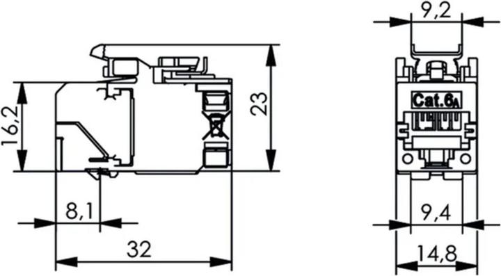 Actual product image Telegärtner TEGA J00029A6000 AMJ-SL Module Cat.6A T568A