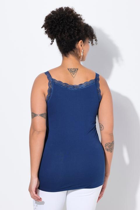 Produktbild Miamoda Top, ärmelloser Slim Fit, Glitzersteinchen, Spitze (56)