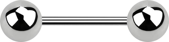 Actual product image Star Piercing Steriler Micro Barbell silber mit zwei Kugeln (Titanium, without brass)