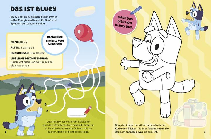 Actual product image Hello Bluey! - A fun puzzle and sticker book