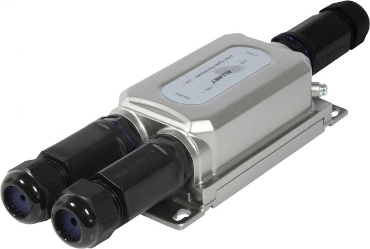 Actual product image Allnet poe 2x extender repeater outdoor switch ip67 ieee802.3bt in - 2xat out all-pr2013o-30w