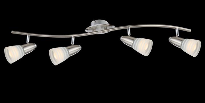 Actual product image Globo LED spotlight nickel matt 4xE14 LED (350 lm, E14)