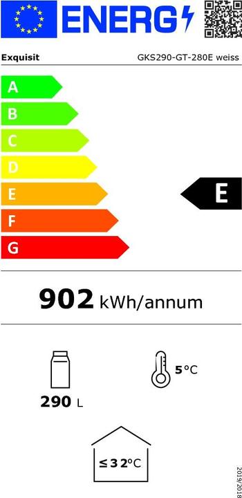 Energie-Label Exquisit GKS290-GT-280E weiss (290 l)