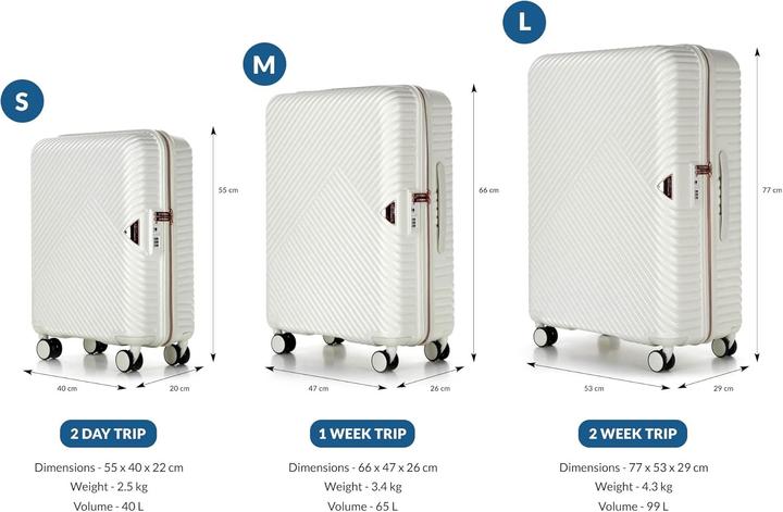 Actual product image Wittchen Reiskoffer 4-Piece Set with Spinner Wheels, TSA Lock, and Telescopic Handle