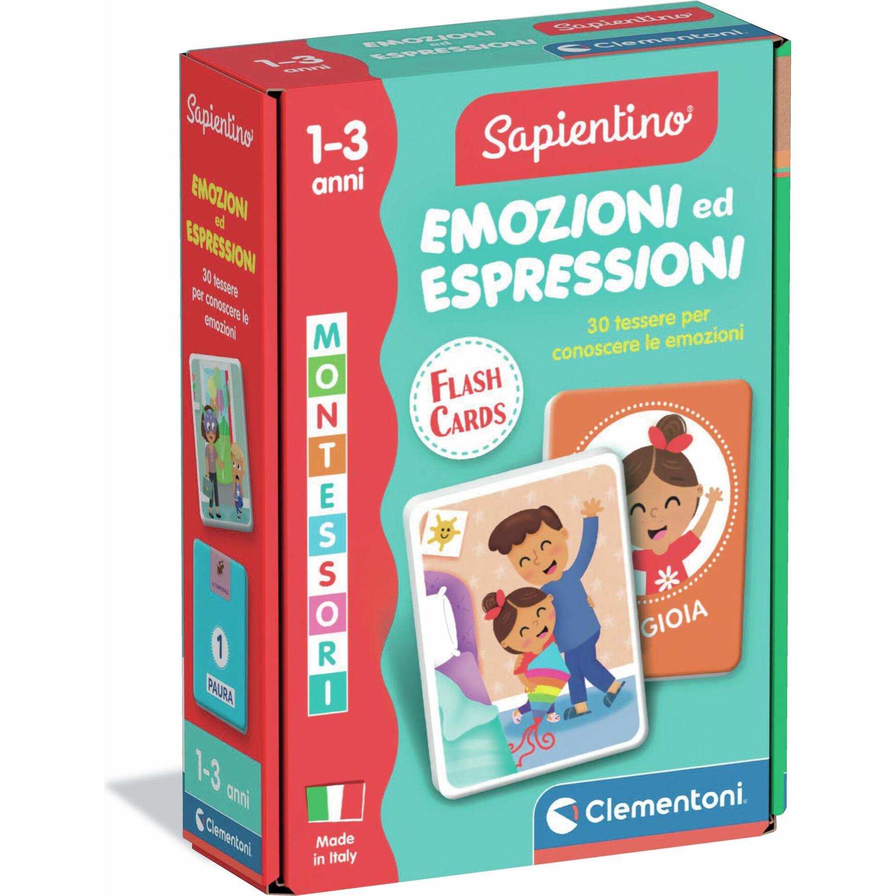 Clementoni Montessori Flashcards Emozioni ed Espressioni (Italiano)