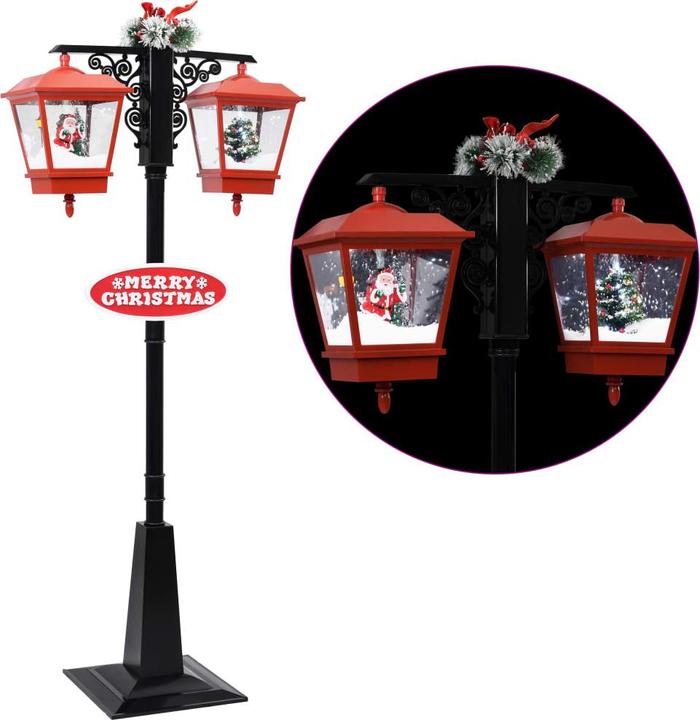 Produktbild vidaXL Weihnachts-Strassenlampe Mit Weihnachtsmann 81 X 40 X Pvc Rot