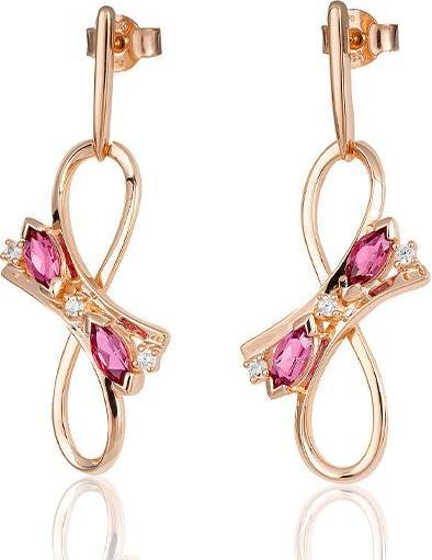 Produktbild Breuning OHRSCHMUCK - E.ROSA TURMALIN/Brill. 0,138 Ct. H/si (750/18 K Gold)