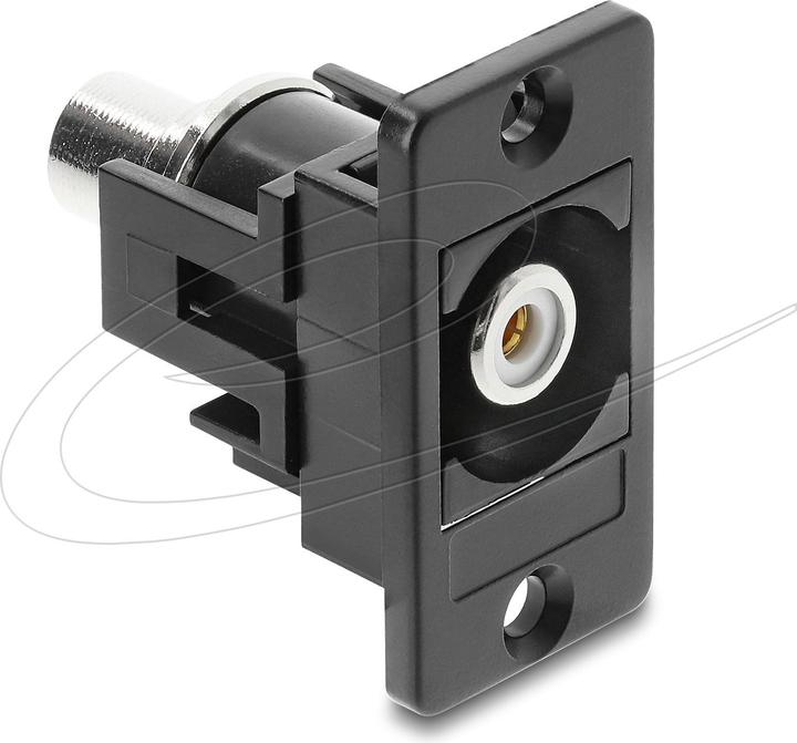 Produktbild Delock Panel Mount Cinch Buchse zu Cinch Buchse weiss / schwa
