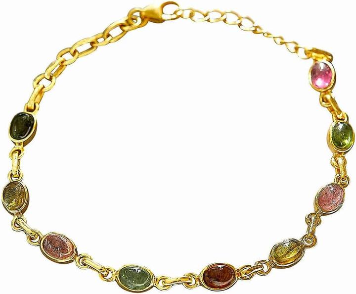 Produktbild Loberon Armband Leilan bunt (19 cm, Verzierung: Turmalin-Edelstein, 925er Sterlingsilber)