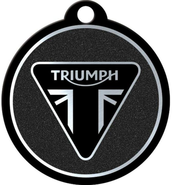 Actual product image Nostalgic-Art Merchandising Nostalgic Art key ring Triumph Ø 4 cm, black, motif