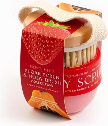 Immagine prodotto The Somerset Toiletry Company Frutti tropicali Scrub e spazzola di zucchero esfoliante delicato Fragola e Papaya 150g