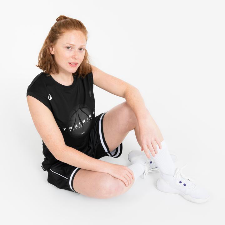 Produktbild Kipsta Damen/Herren Basketball Trikot ärmellos - Fast 500 schwarz (XL)
