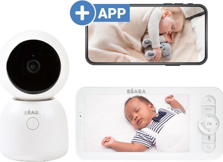 Actual product image Beaba BÃ © Aba Zen Night Light Babyfoon With Camera And App - Baby Monitor - Baby Camera With Night Light (Video & Audio, 300 m)