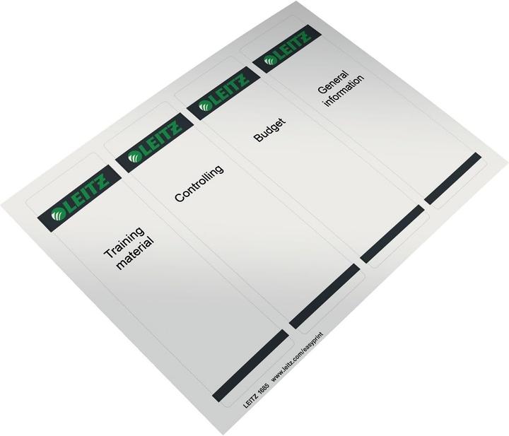 Actual product image Leitz PC inscribable spine labels for quality folders 180°.