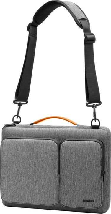 Actual product image tomtoc - Defender Laptop Briefcase (A42D3G3) - with Shoulder Strap and Small Card Pocket, 14" - Gray (14.40", Universal, Apple)