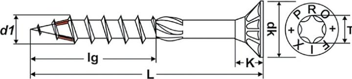 Actual product image Profix Holzbauschrauben PRO-CUT 4.5x50 (200 Screws per piece)